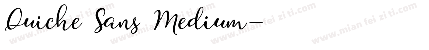 Quiche Sans Medium字体转换